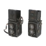 Two Rolleiflex cameras, Germany, 1932-1938.