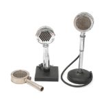 Three crystal-microphones: Astatic, type D704, Amroh, type N and American, type N.
