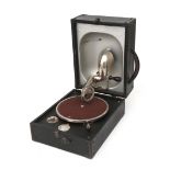 A Decca portable gramophone, type junior, England, ca. 1923.