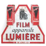 An enamel advertising sign, Lumière, France, circa 1930s.