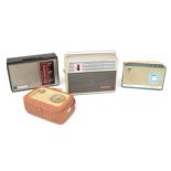 Four portable transistor radio's including Philips and Körting, mainly 1960s/70s.