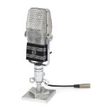 A RCA ribbon microphone on metal base, type 44BX(B), USA, circa 1947.