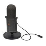 A RCA ribbon microphone on stand, type 77A, USA, circa 1935.
