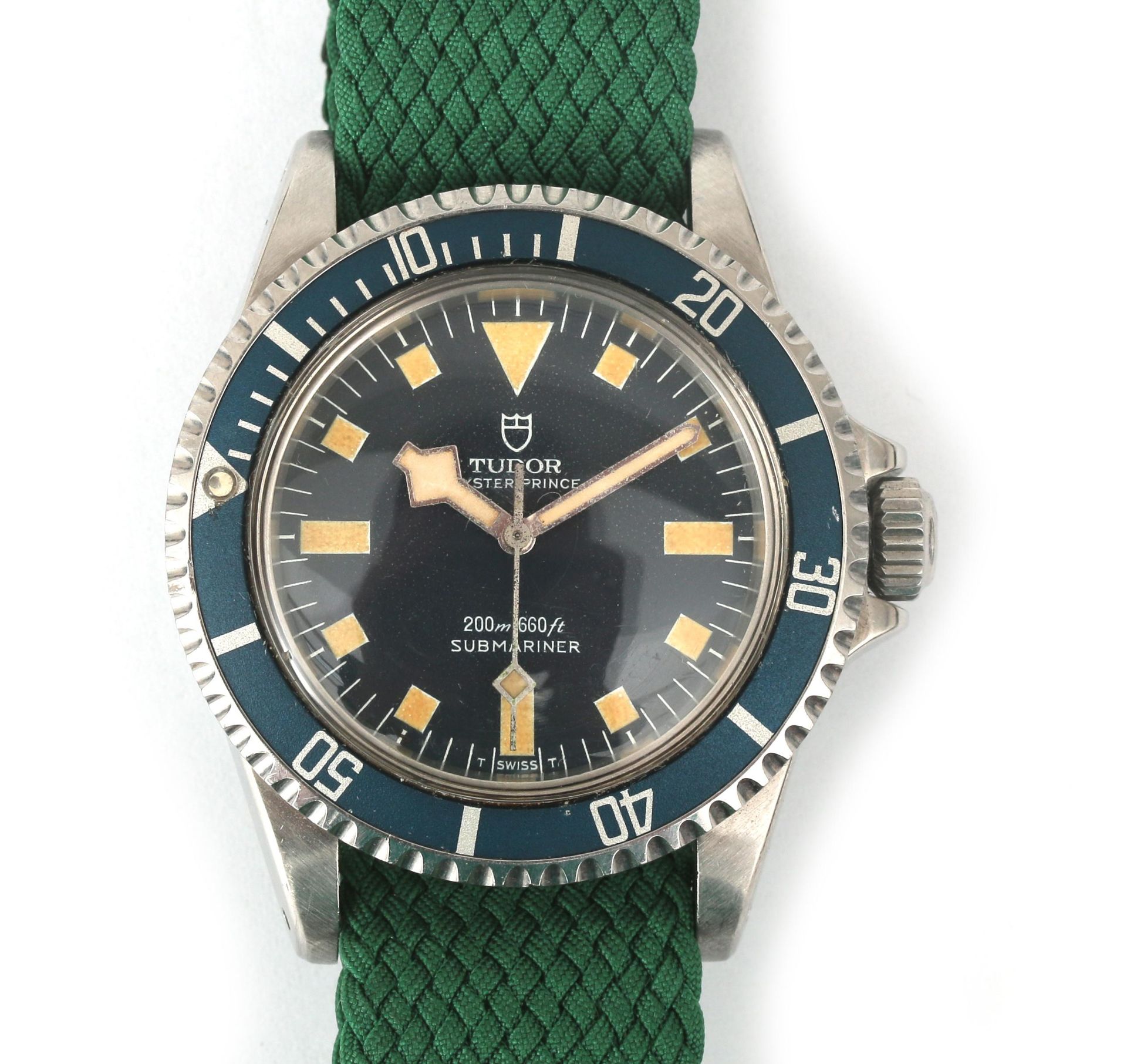 A steel Tudor Submariner 'Snowflake' military wristwatch, ca. 1980