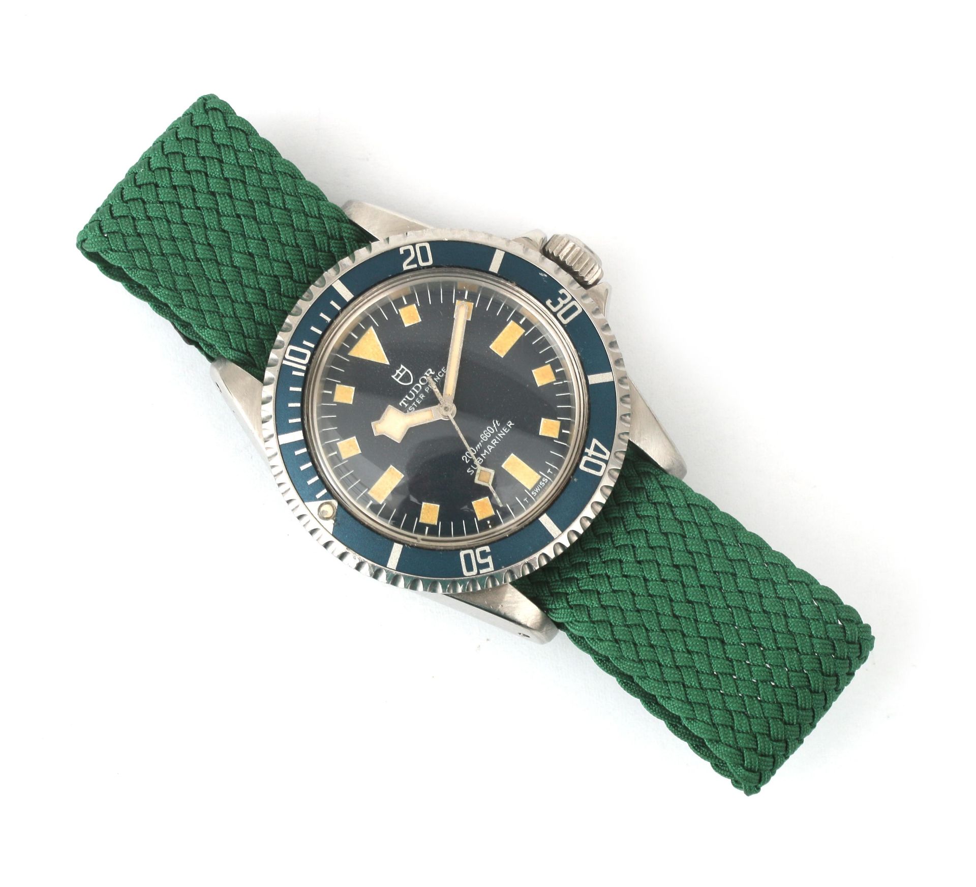 A steel Tudor Submariner 'Snowflake' military wristwatch, ca. 1980 - Bild 2 aus 5