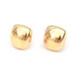 A pair of 18 karat gold earrings