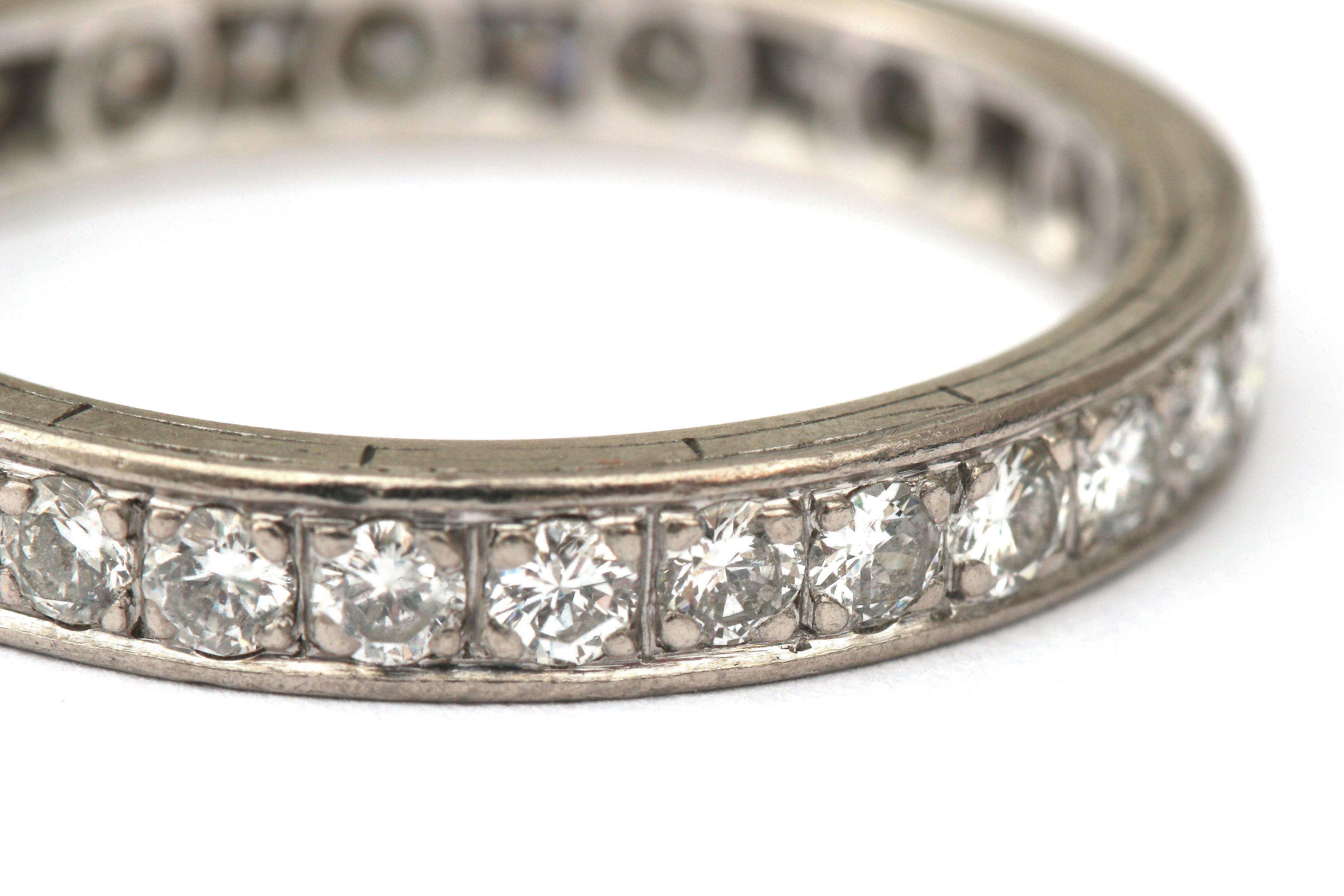 A 14 karat white gold diamond eternity band - Image 2 of 2