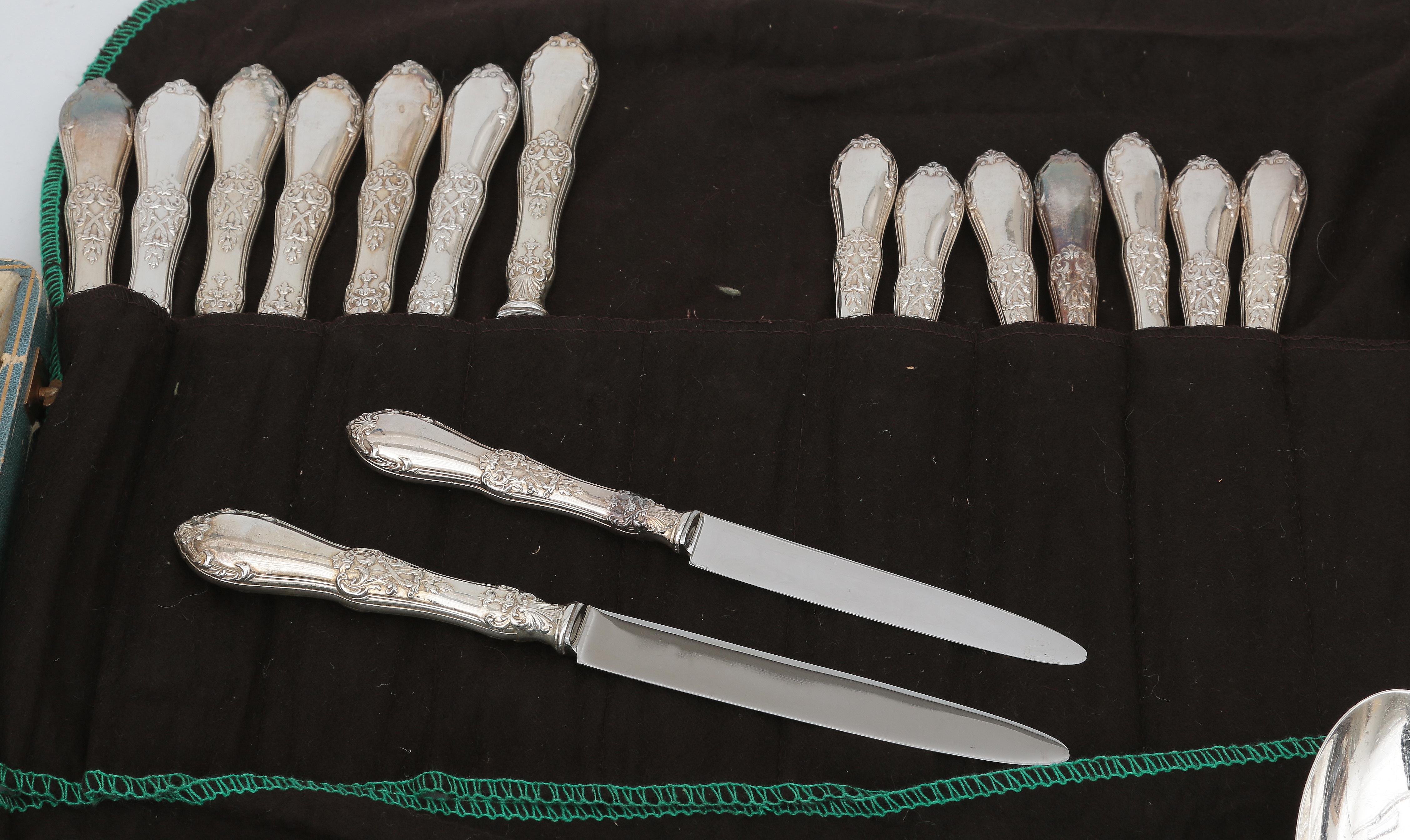 A comprehensive Belgian silver cutlery set, Wolfers, Brussels - Bild 2 aus 6