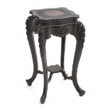 A Chinese wooden side table.