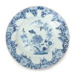 A Chinese porcelain plate, 18th century.