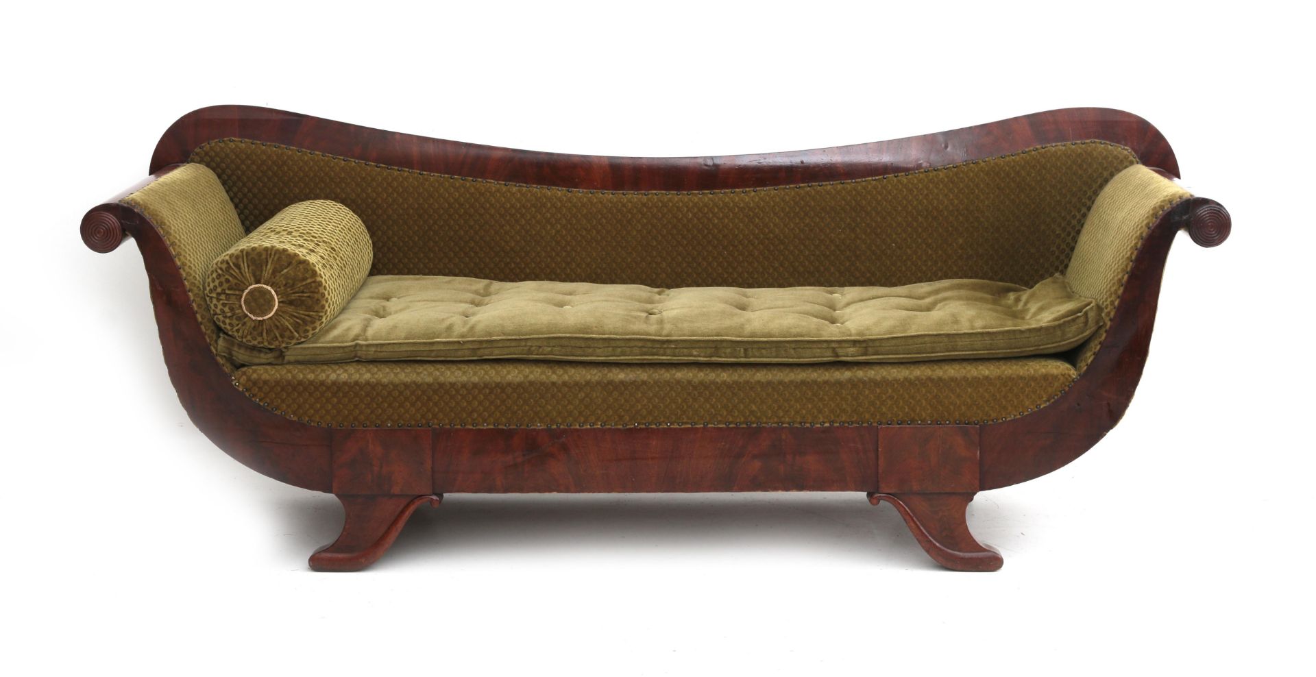 A Dutch biedermeier mahogany sofa.