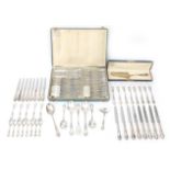 A comprehensive Belgian silver cutlery set, Wolfers, Brussels