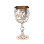 A Chinese silver goblet, Woshing, Shanghai.
