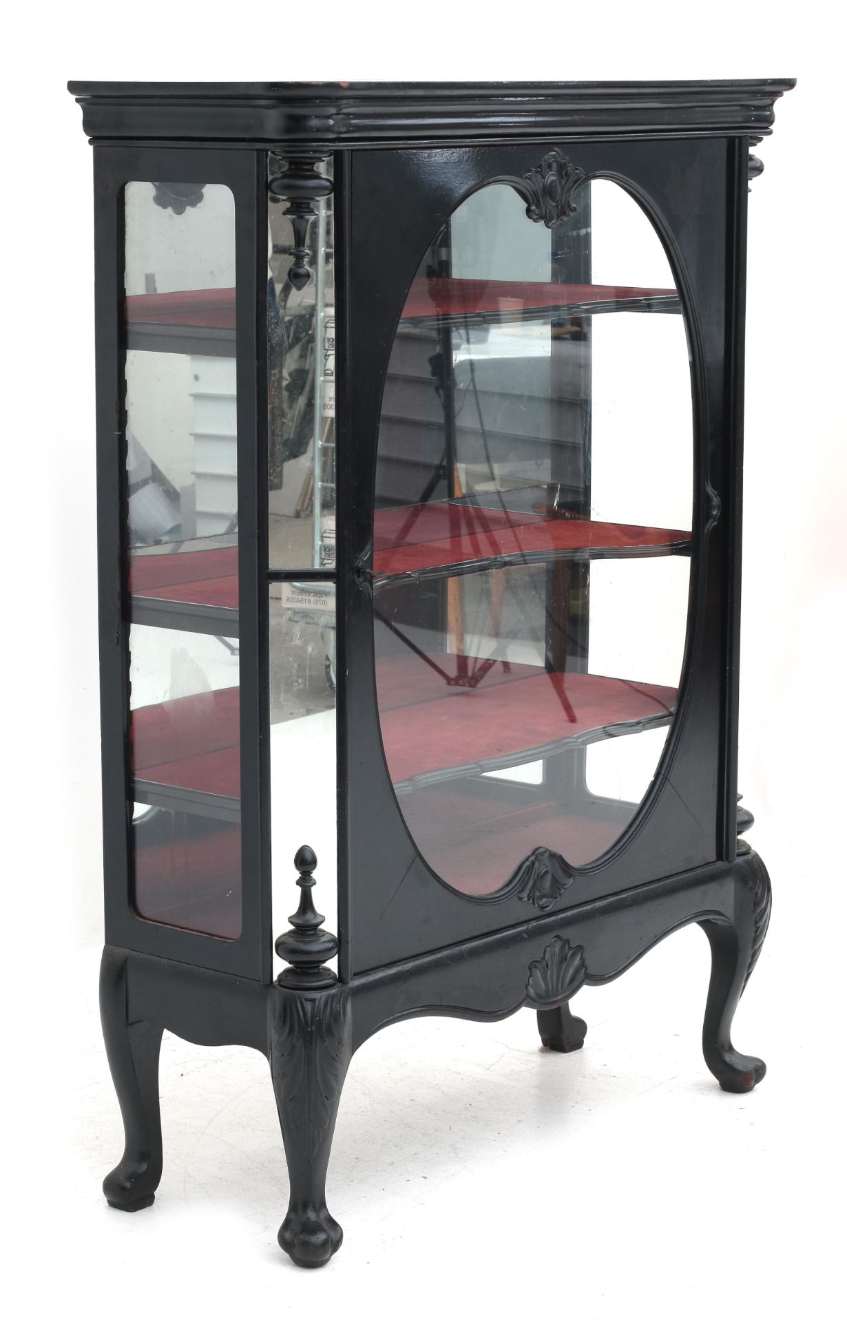 A black lacquered Horrix display cabinet.  - Bild 5 aus 6