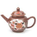 A Chinese Bataviaware teapot, 18th century.