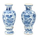 A pair of Chinese porcelain vases, Kangxi.