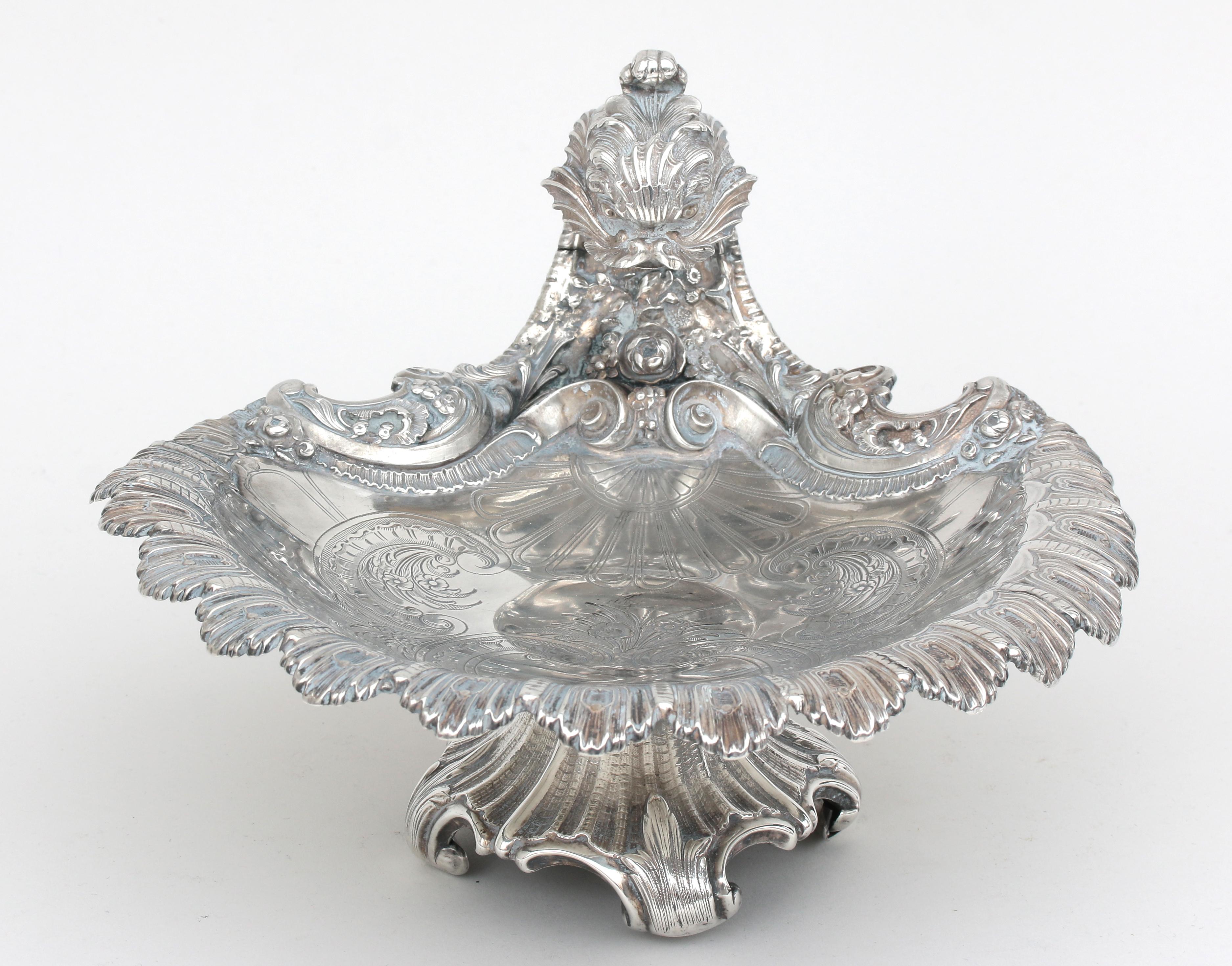 German silver serving dish, Wilkens & Söhne, circa 1900, and a sugar sifter. - Bild 6 aus 7