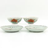 A Set of 2 Bowls and 2 Plates