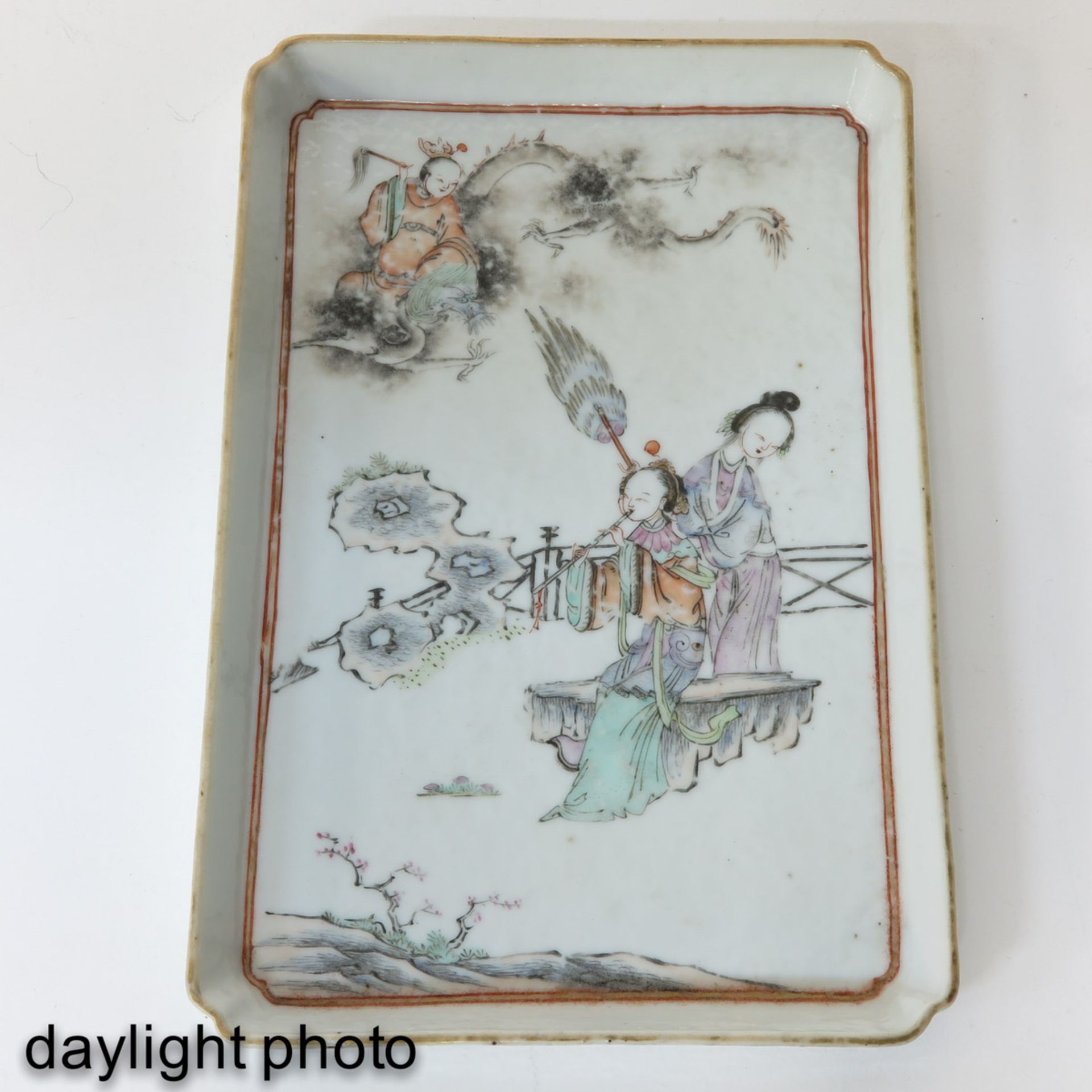 A Qianjiang Cai Decor Tray - Image 5 of 8