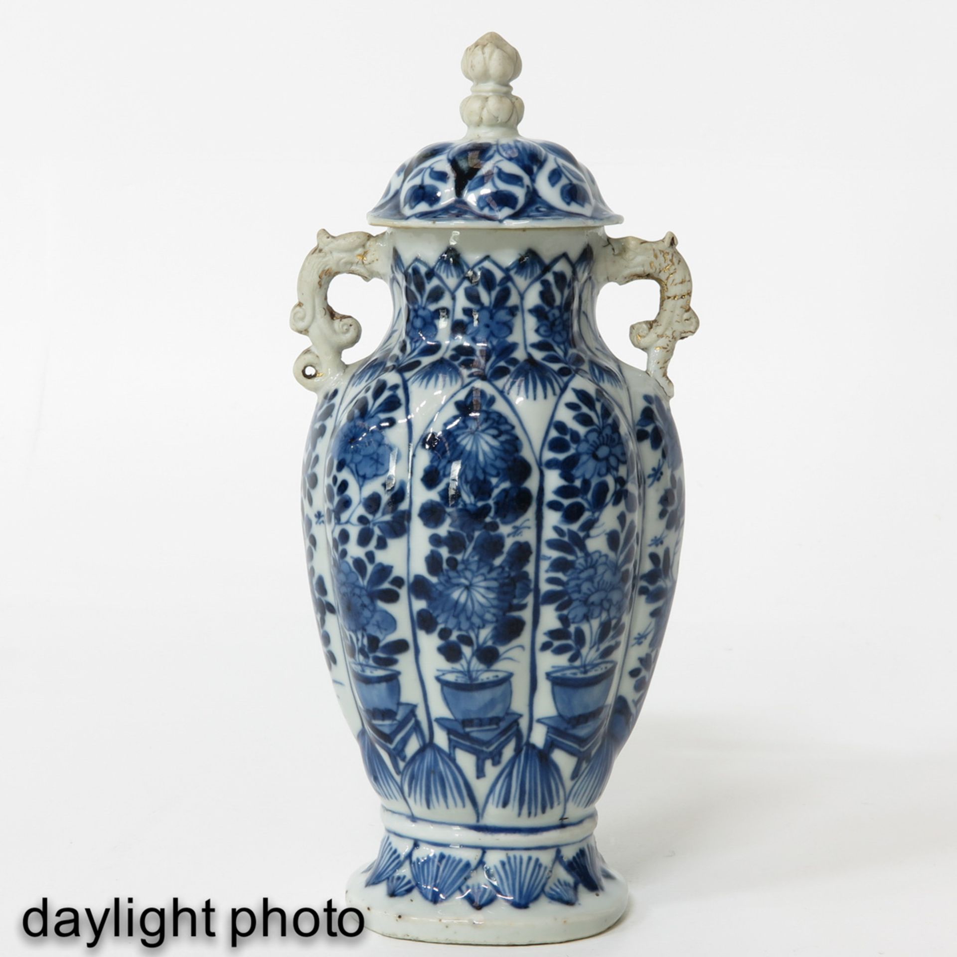 A Blue and White Vase with Cover - Image 7 of 10