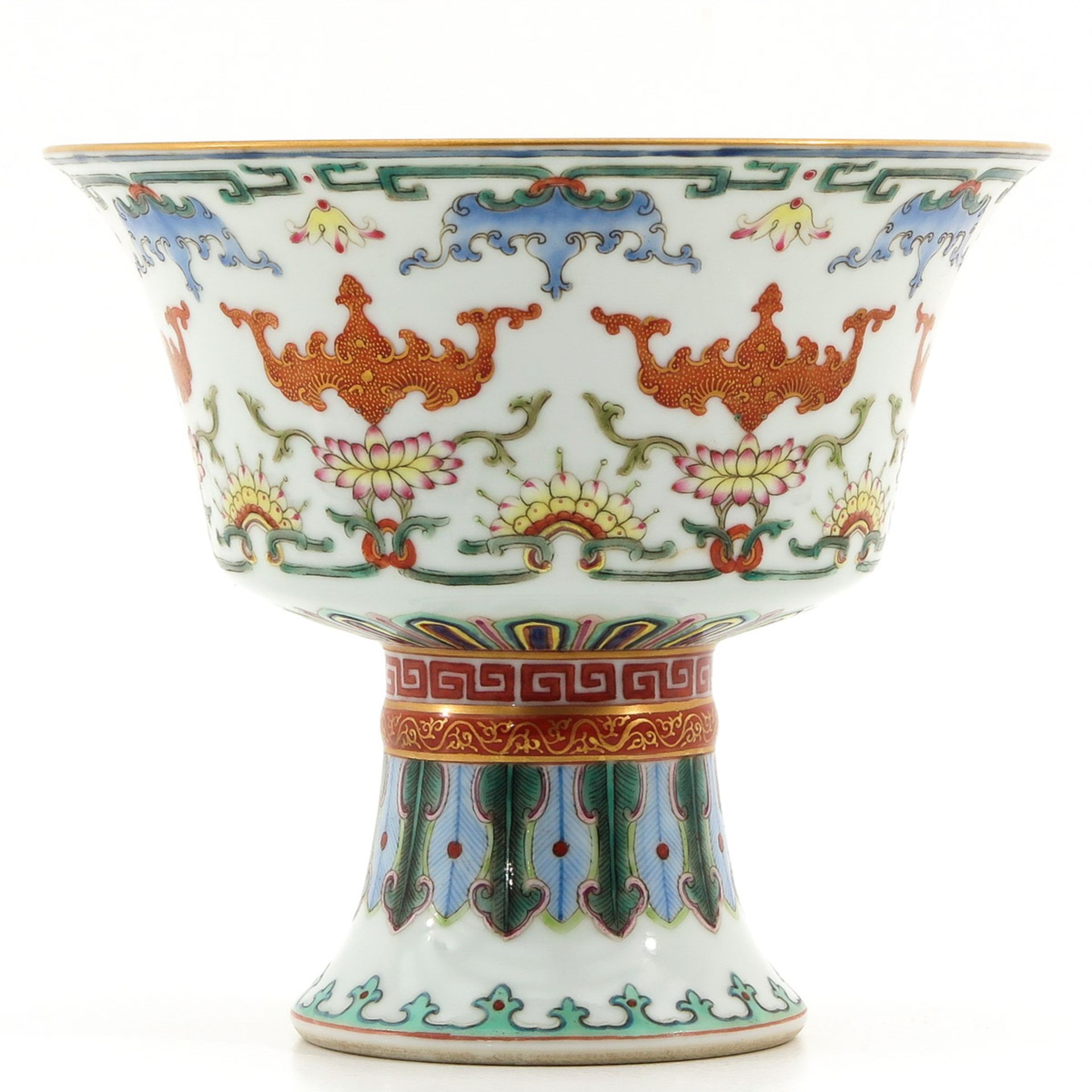 A Polychrome Decor Stem Cup - Image 2 of 10