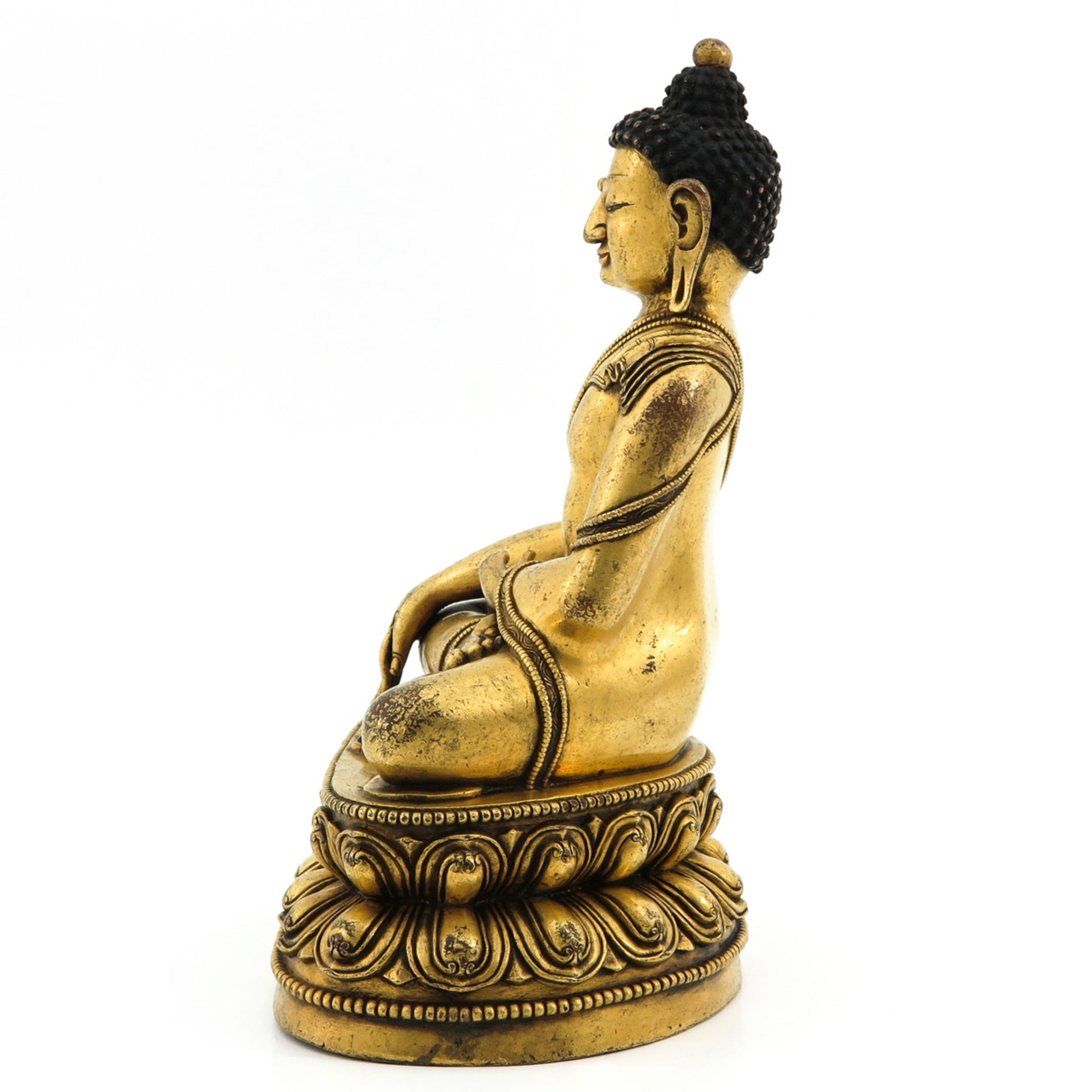 A Bronze Gilt Buddha - Bild 2 aus 10