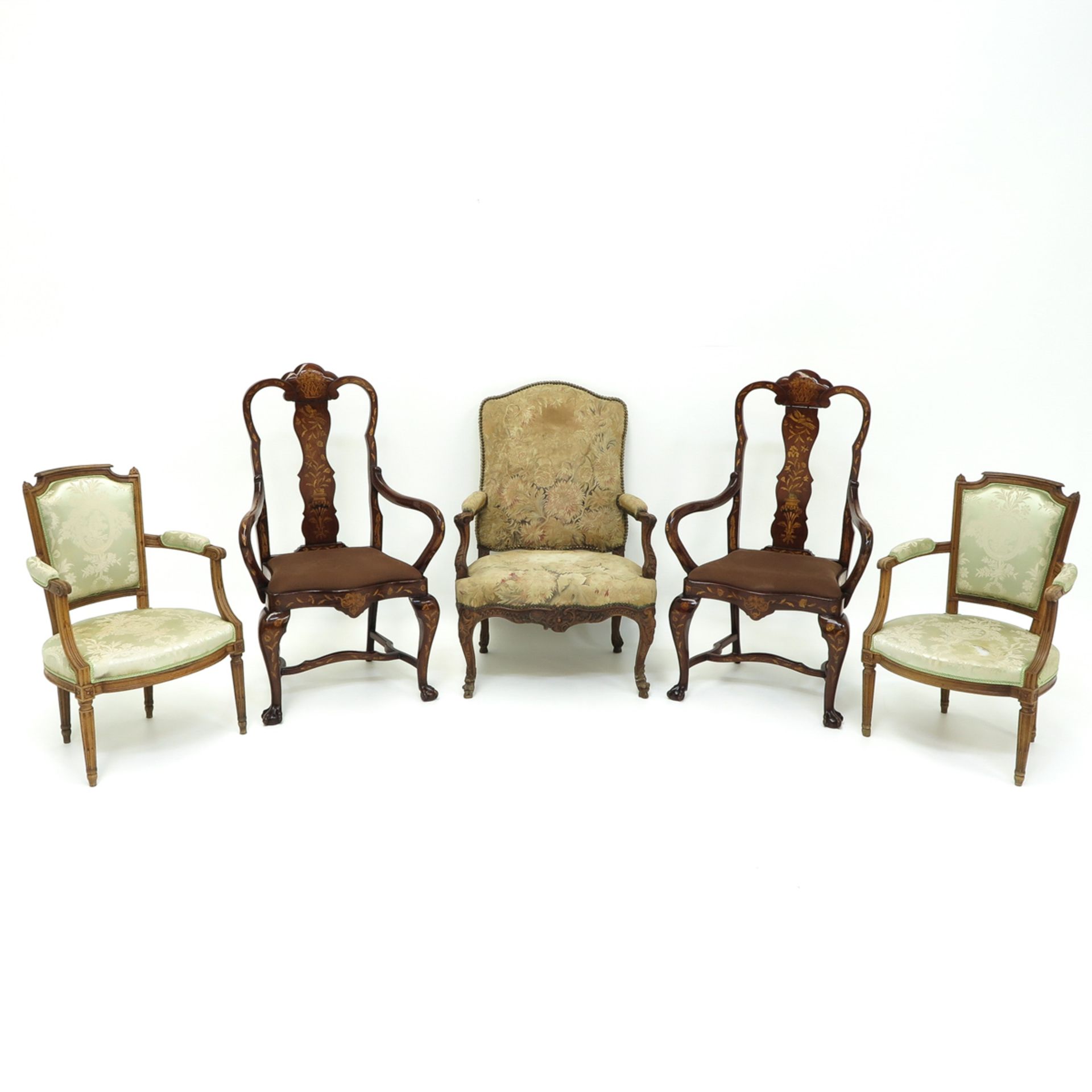 A Lot of 5 Armchairs