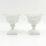 A Pair of Porcelain Fruit Baskets