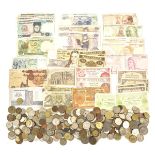 A Collection of Banknotes and Coins