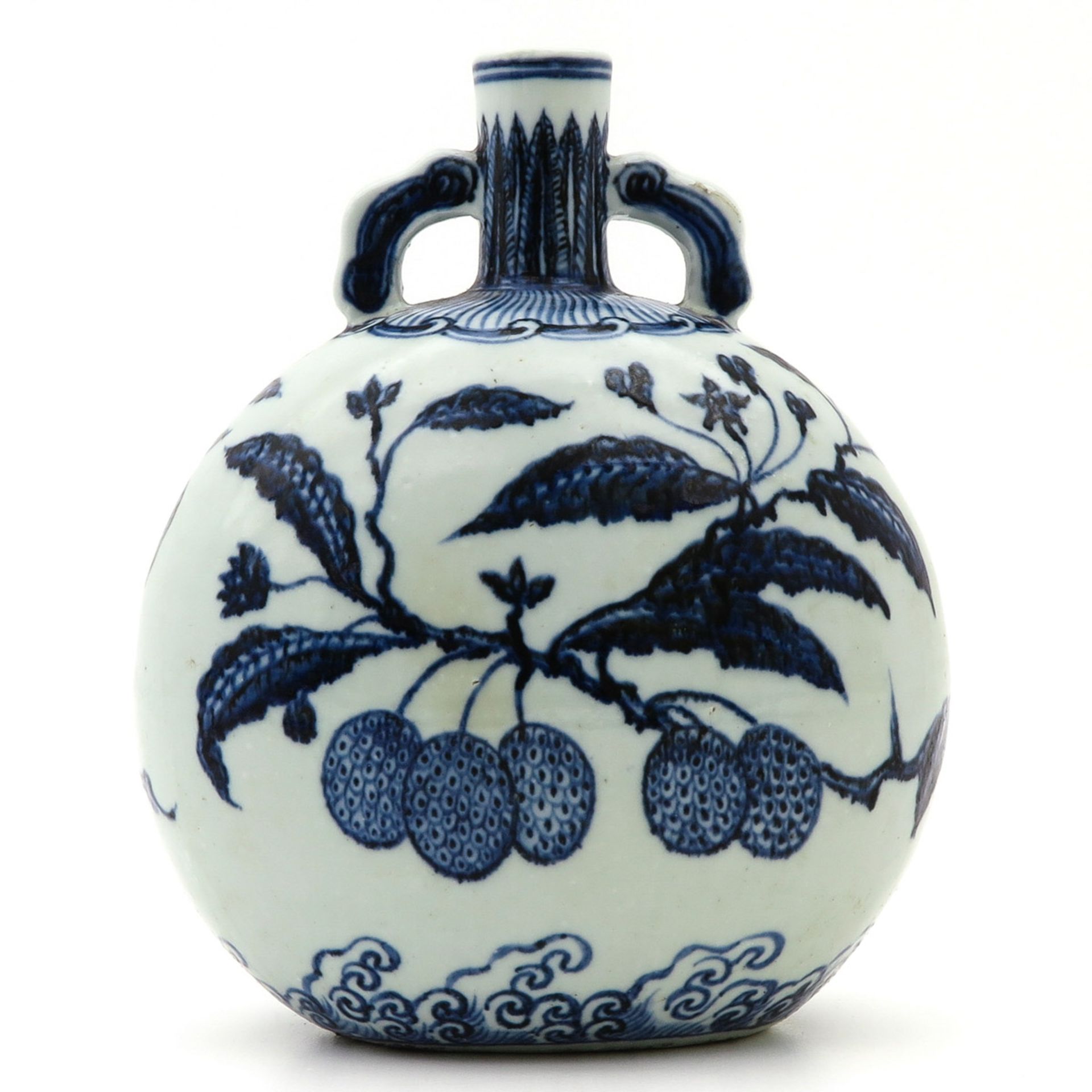 A Blue and White Moon Bottle Vase - Image 3 of 9