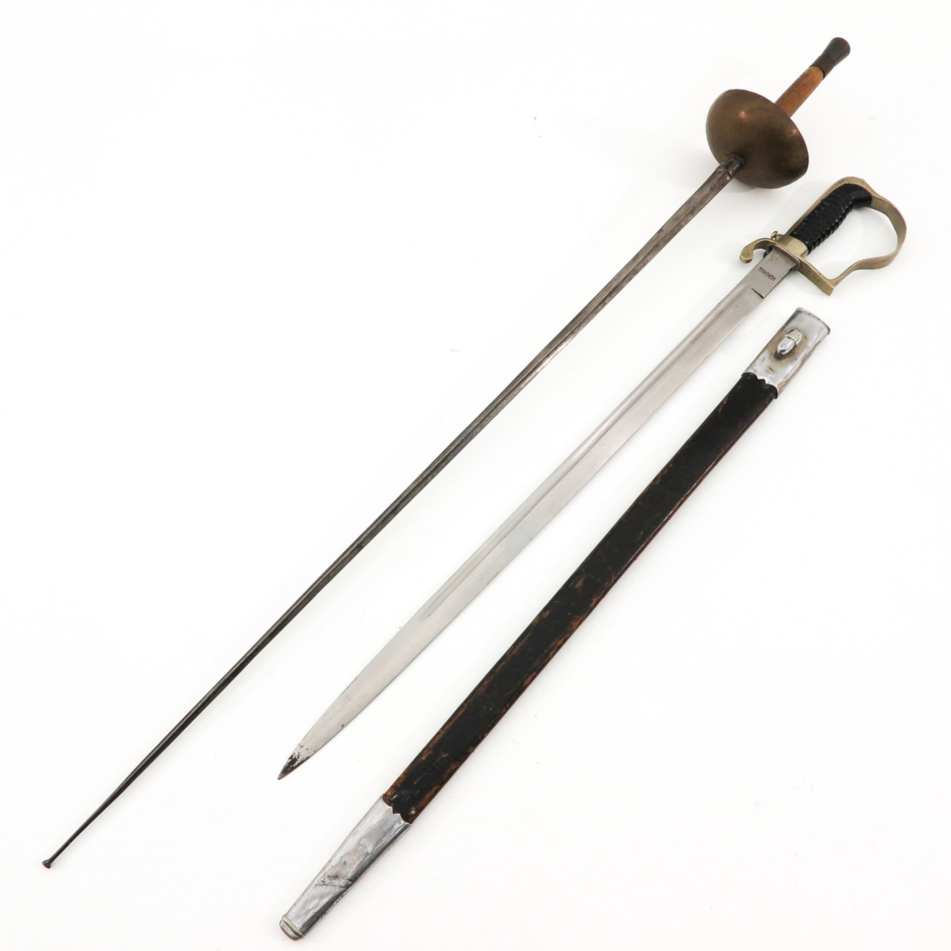 A Floret and Sword with Sheath