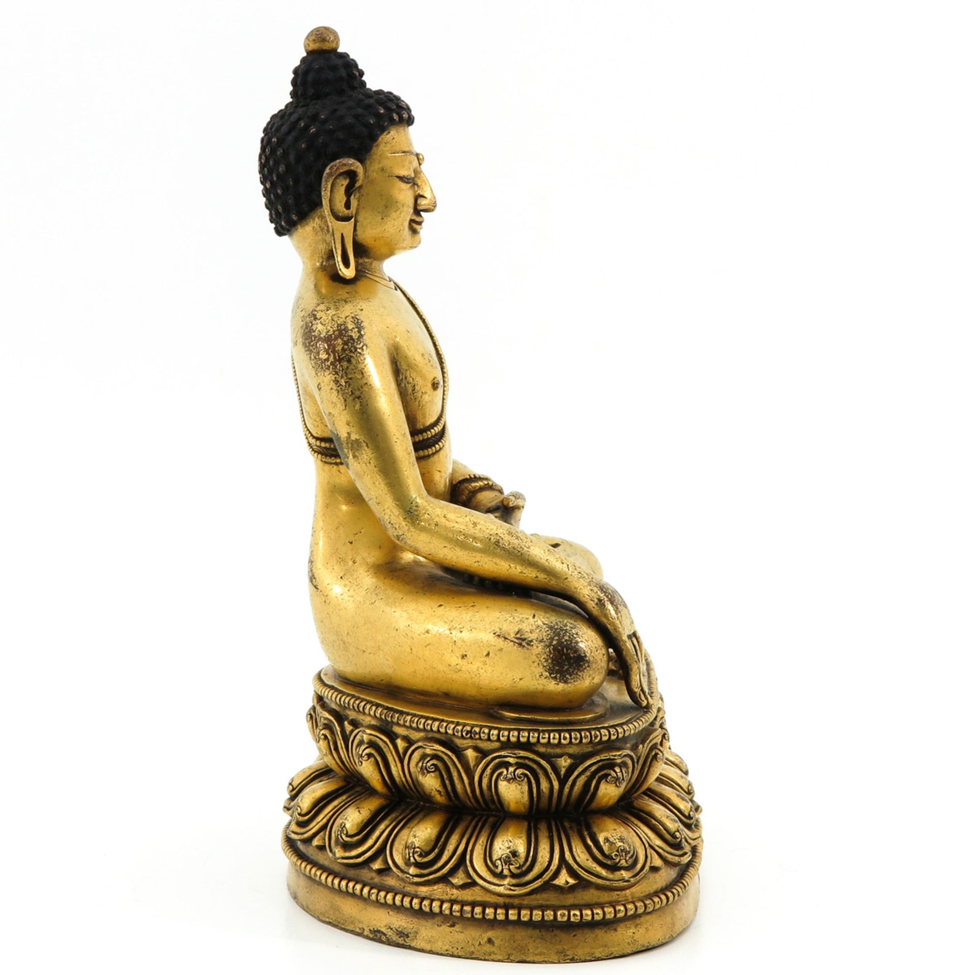 A Bronze Gilt Buddha - Bild 4 aus 10