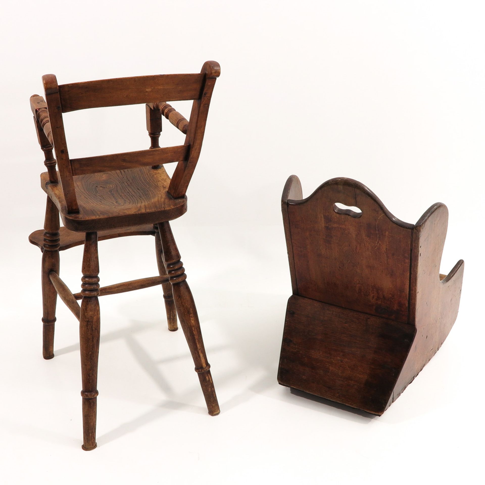 An Antique High Chair and Potty Chair - Bild 2 aus 8