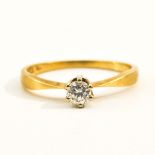 A 14KG Ladies Solitaire Diamond Ring