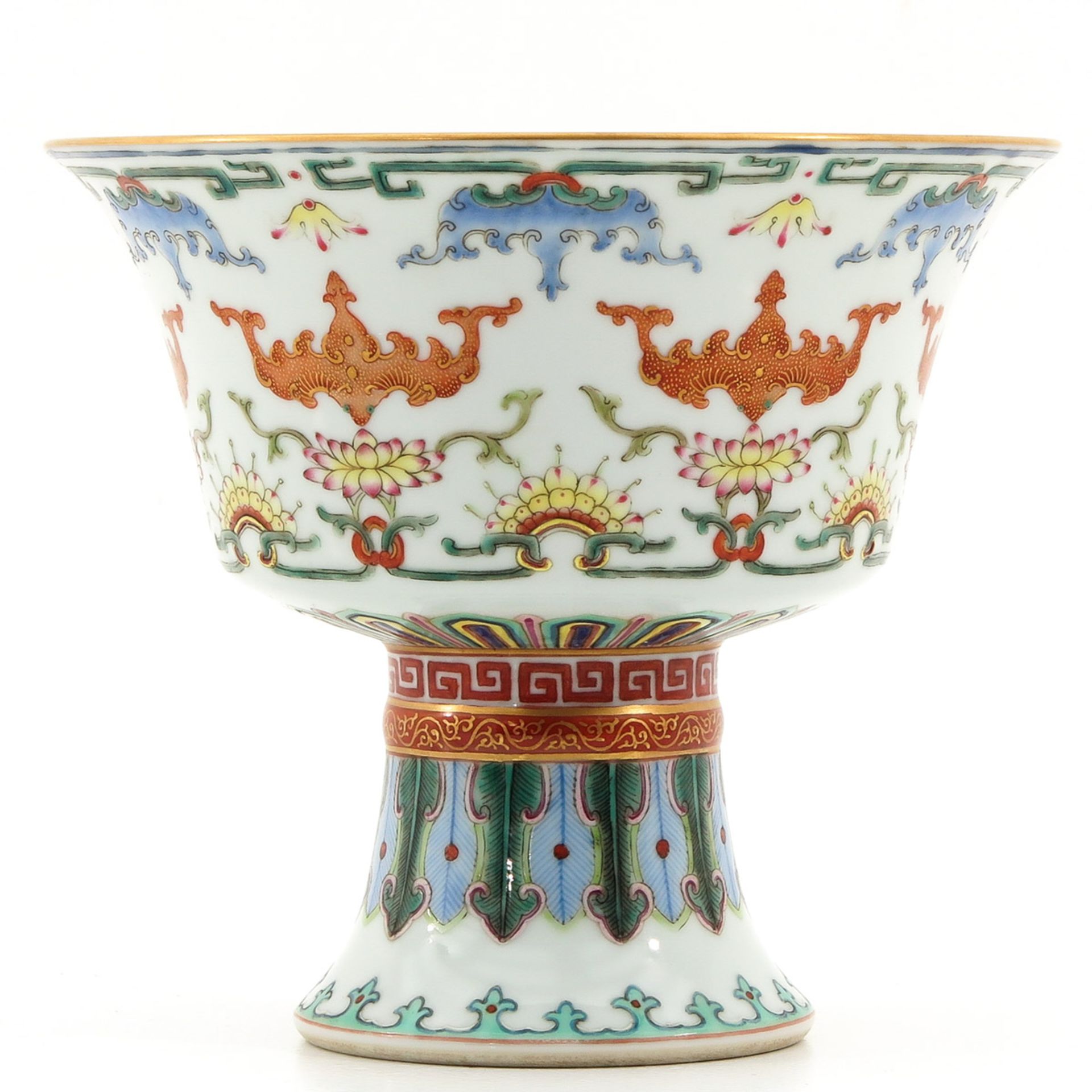A Polychrome Decor Stem Cup - Image 4 of 10