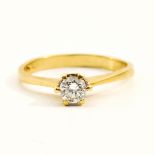A 14KG Ladies Solitaire Diamond Ring