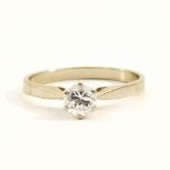 A Ladies 14KG Diamond Solitaire Ring