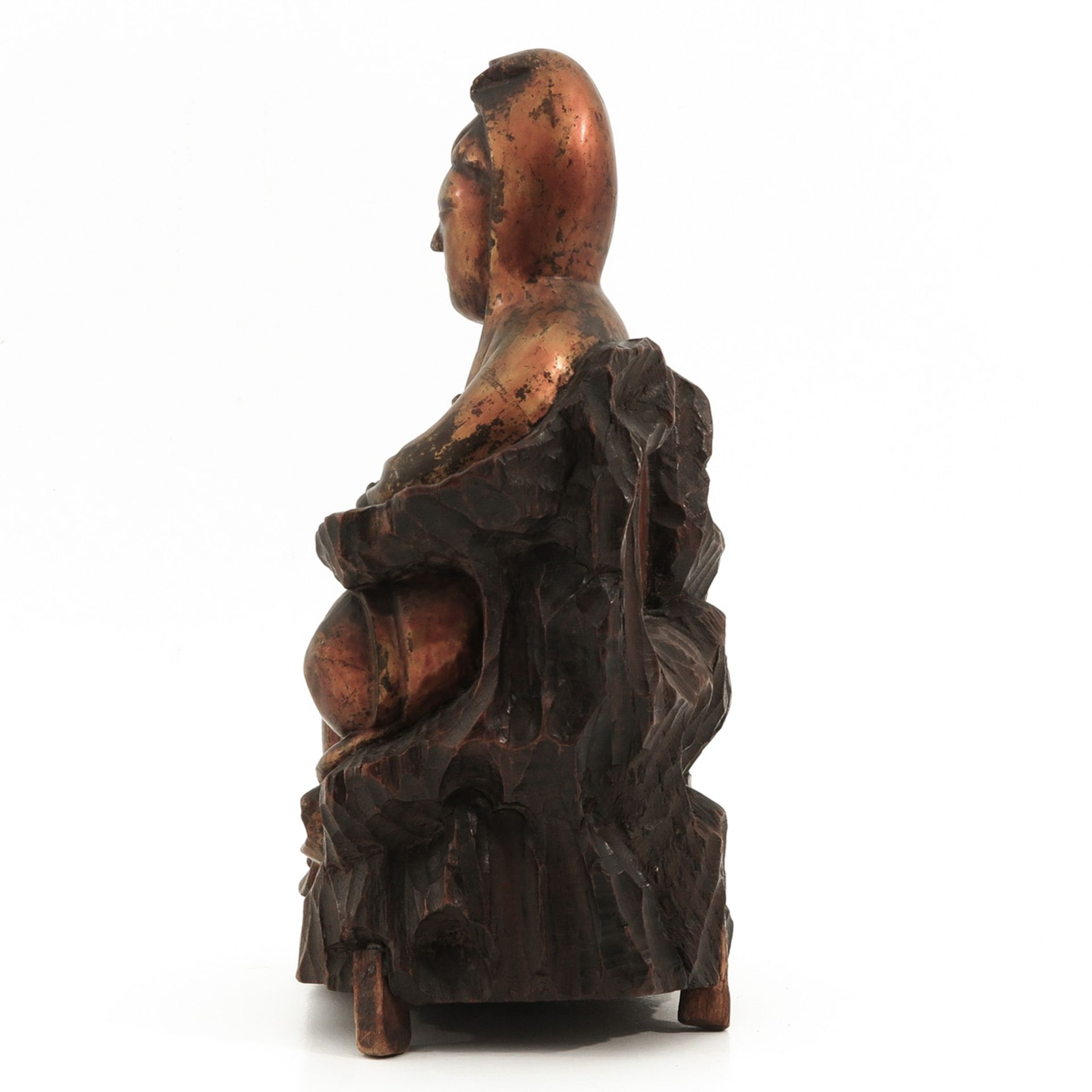 A Carved Wood Quanyin - Bild 2 aus 9
