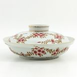 A Famille Rose Serving Bowl with Cover