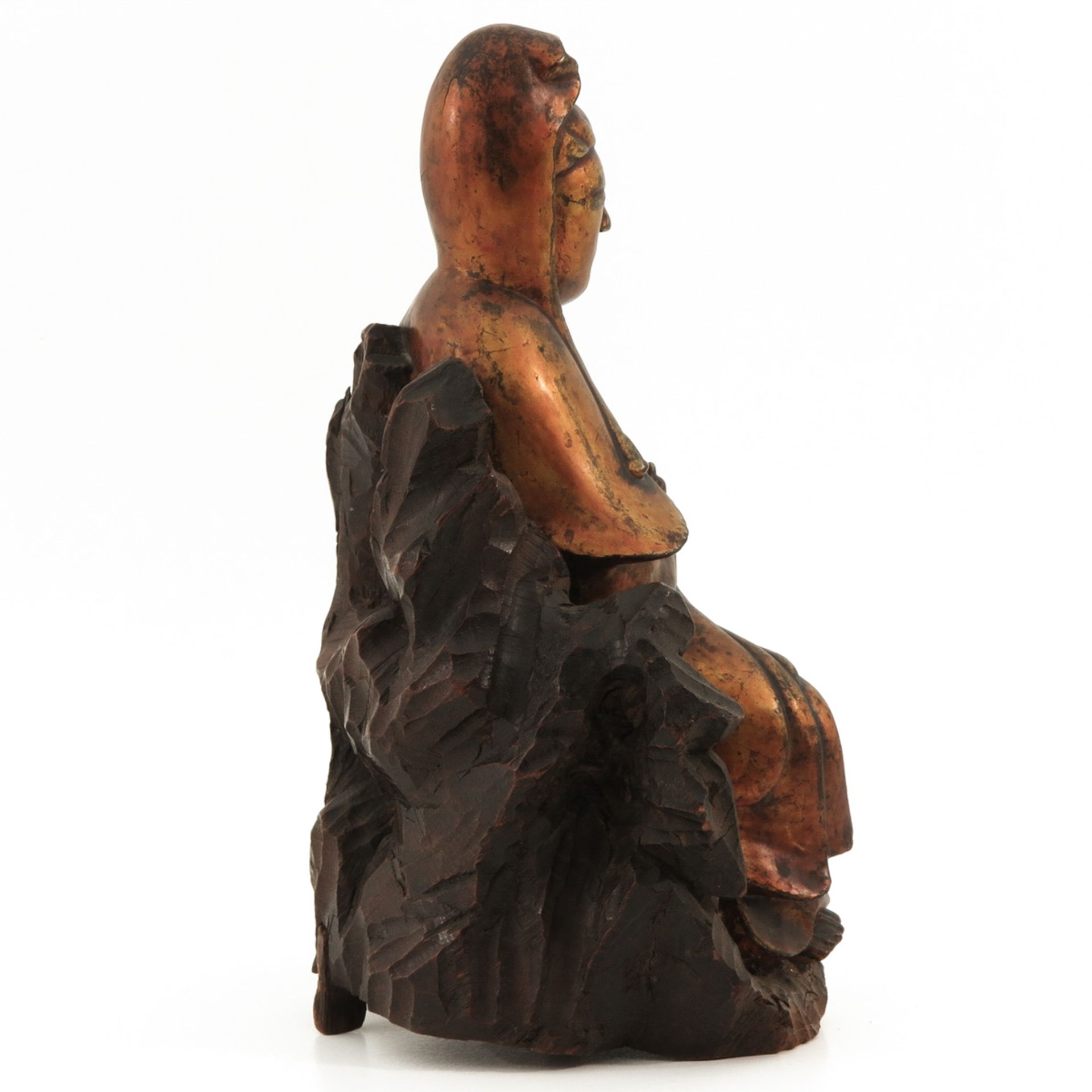 A Carved Wood Quanyin - Bild 4 aus 9