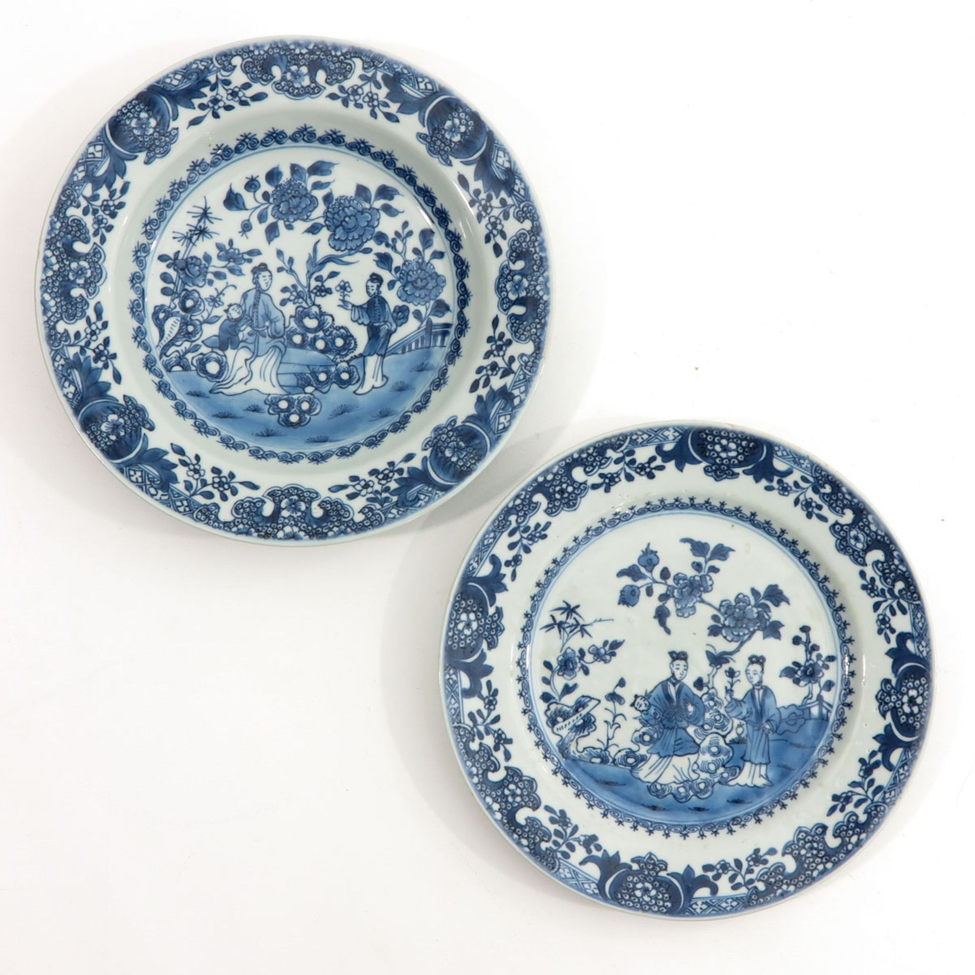 Two Blue and White Plates