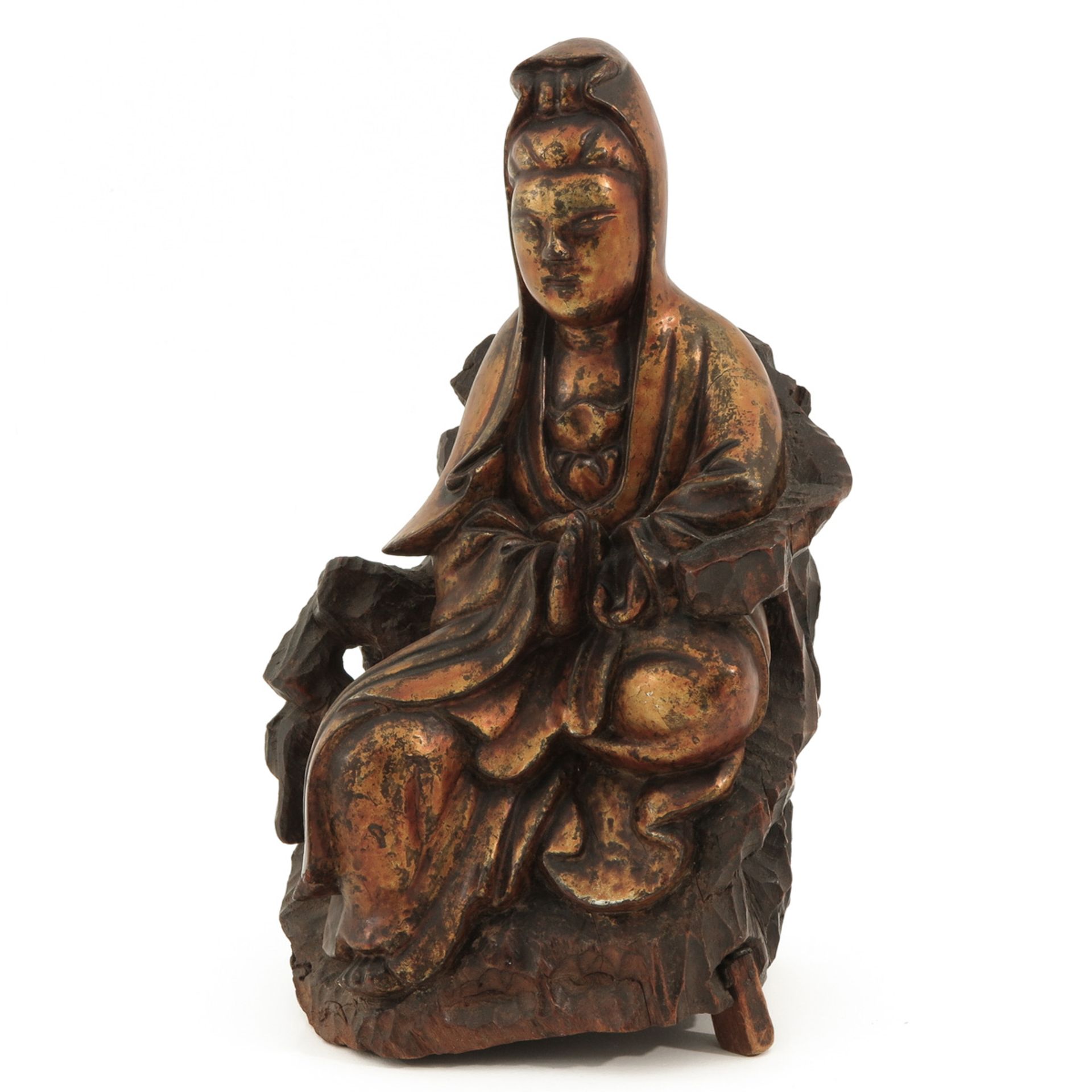 A Carved Wood Quanyin