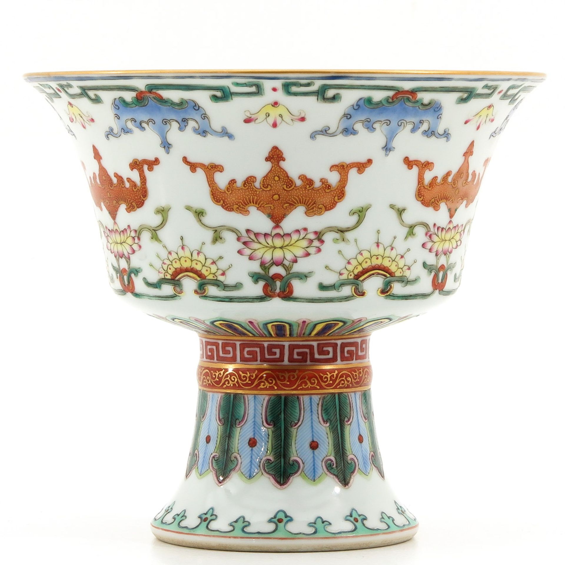 A Polychrome Decor Stem Cup - Image 3 of 10