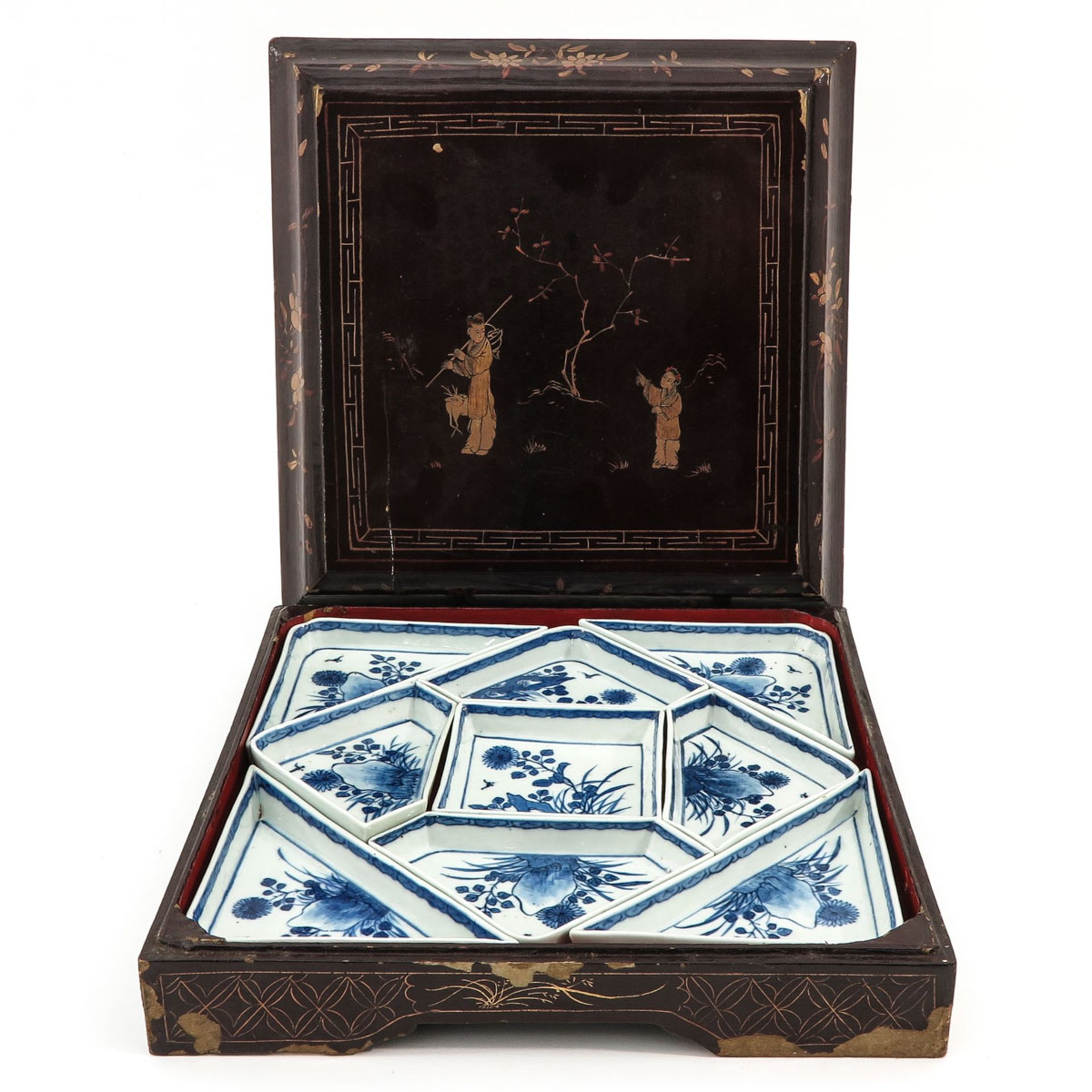 A Lacquer Box with Divided Tray