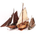 A Lot of 3 Wood Ship Models