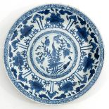 A Blue and White Plate