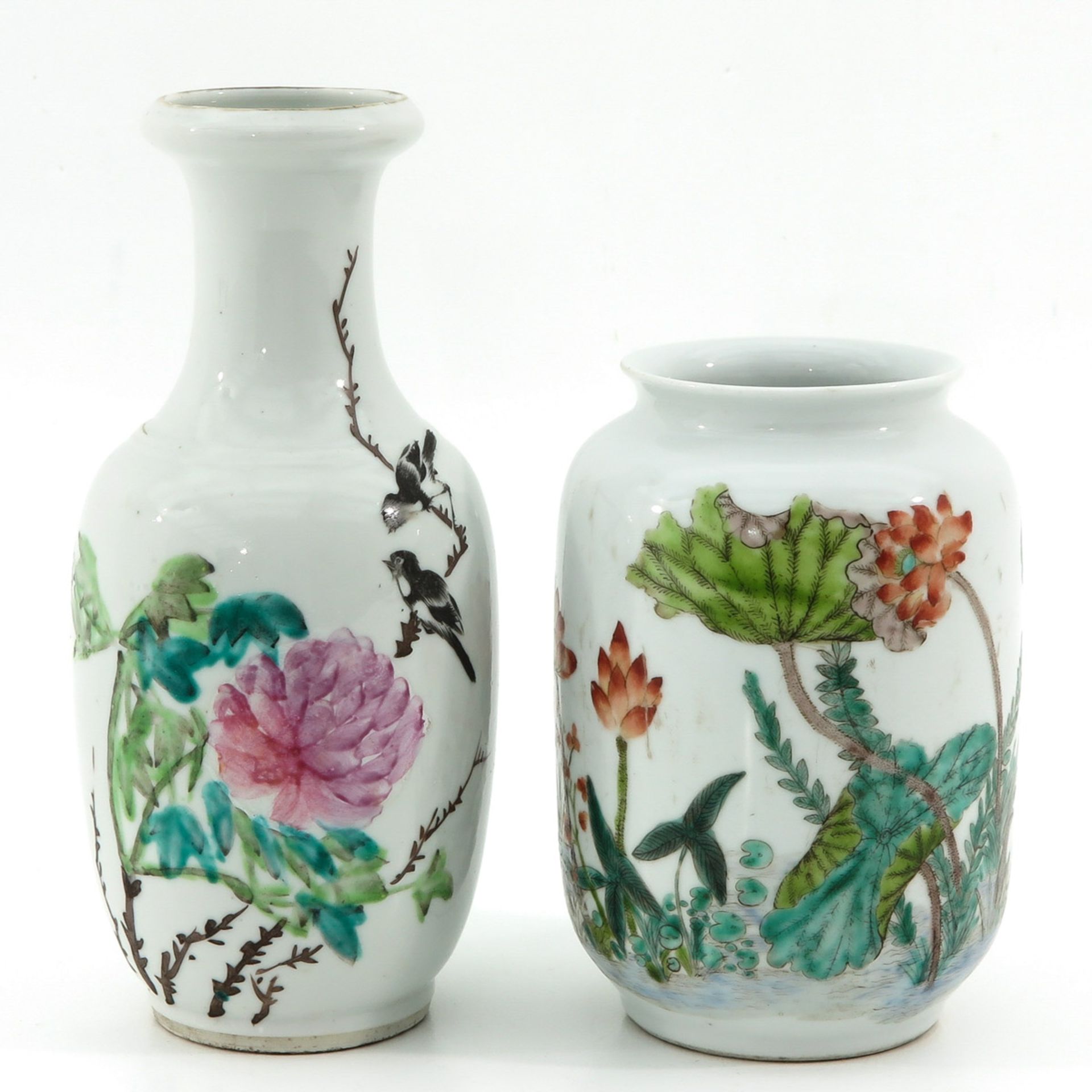 Two Famille Rose Vases