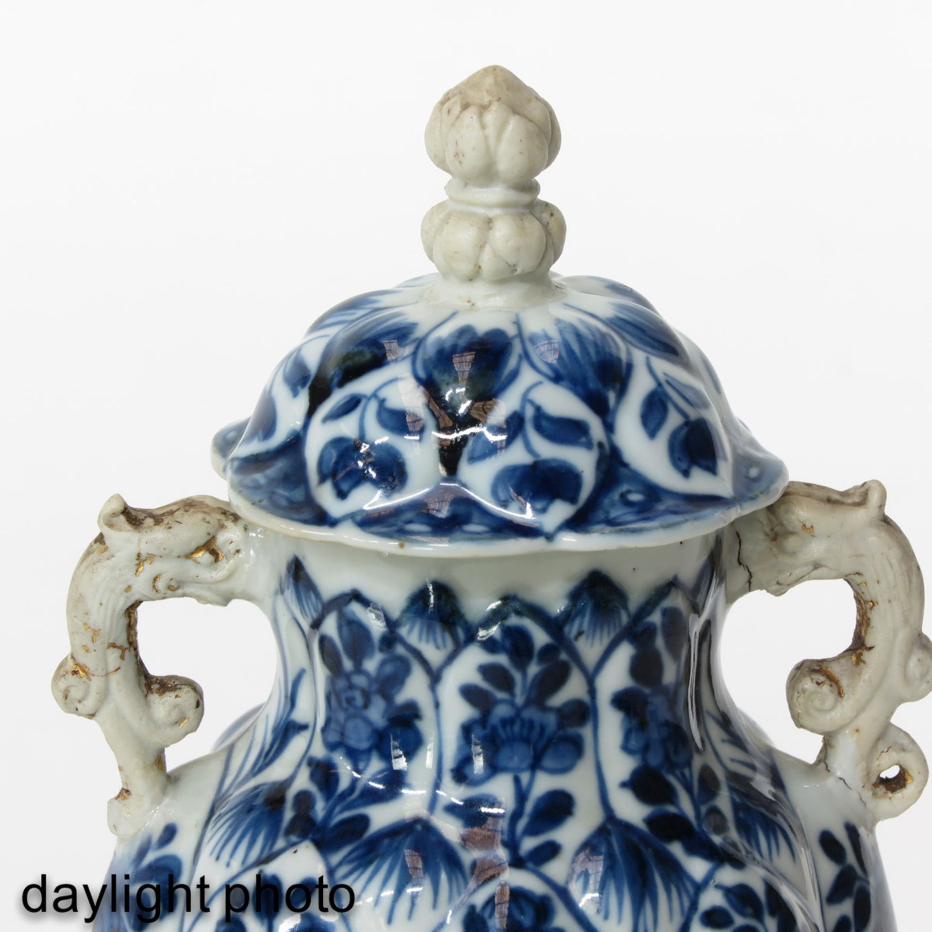 A Blue and White Vase with Cover - Image 10 of 10