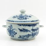 A Blue and White Serving Dish