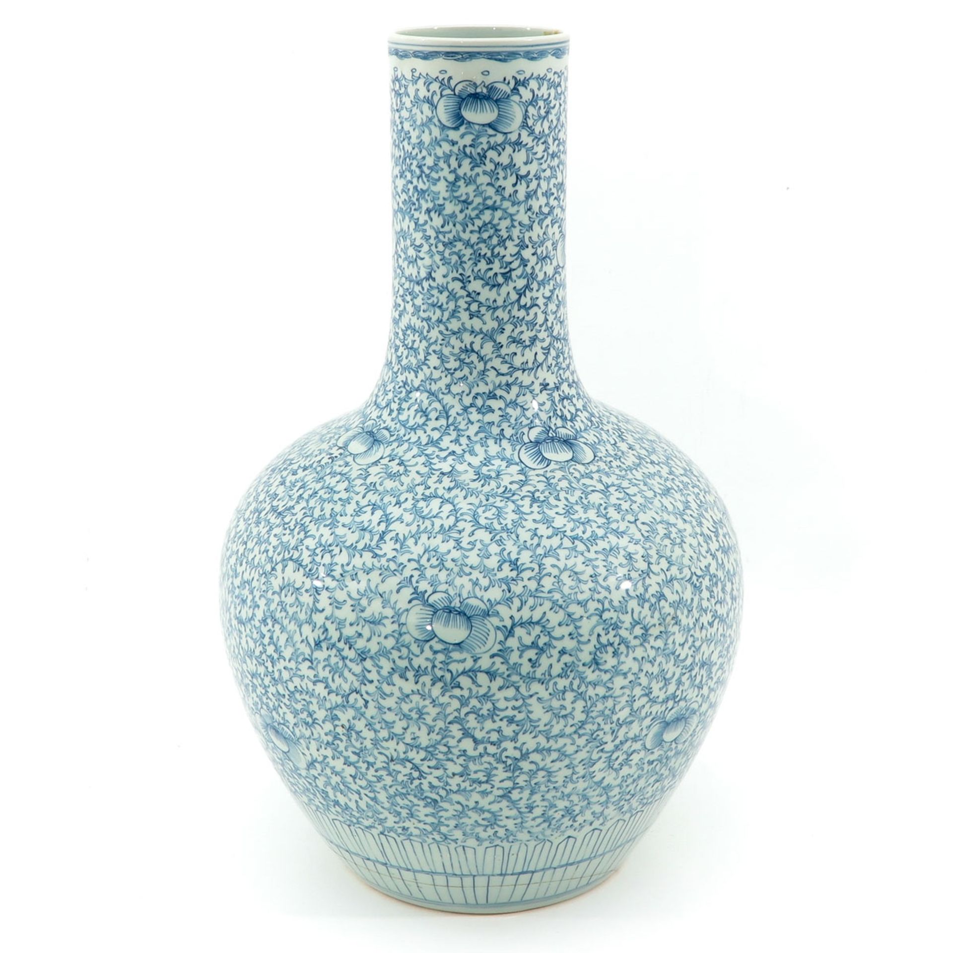 A Large Blue and White Bottle Vase